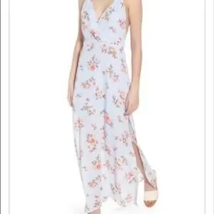 chinese dress ladies Devine Ruffled Surplice Long Sleeve Maxi Dress – This is the Finale